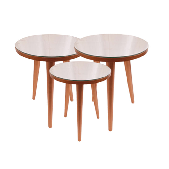 COFFE TABLE TRIPLE SET DESIGN AL01 BRONZE