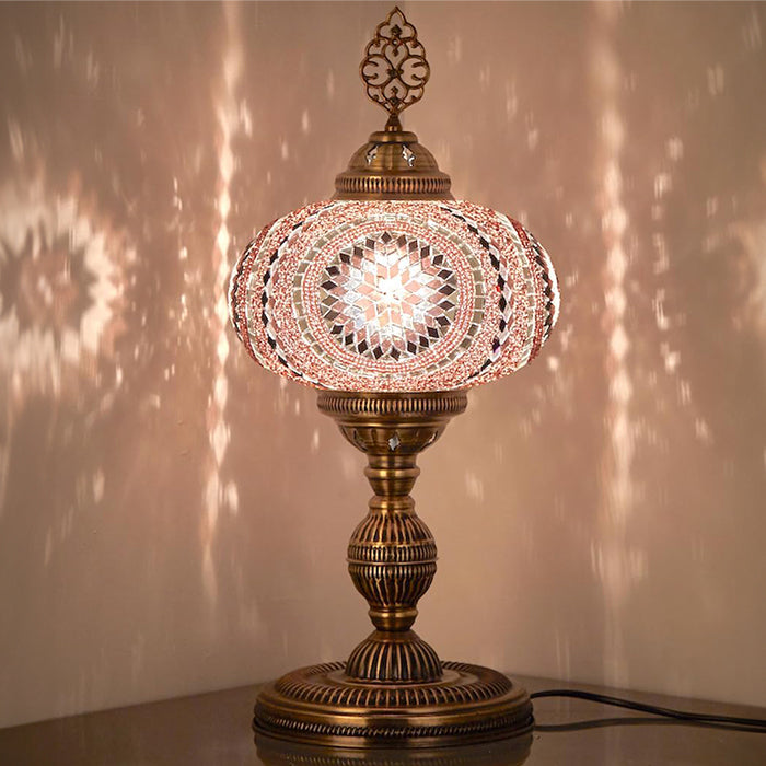 MOSAIC GLASS FLOOR LAMP ONE GLOBE MEDIUM H:75 CM