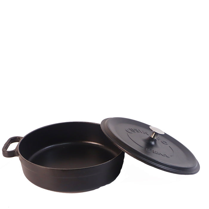 CAST IRON PAN 28 CM 3.4 LT BLACK SIL-1428