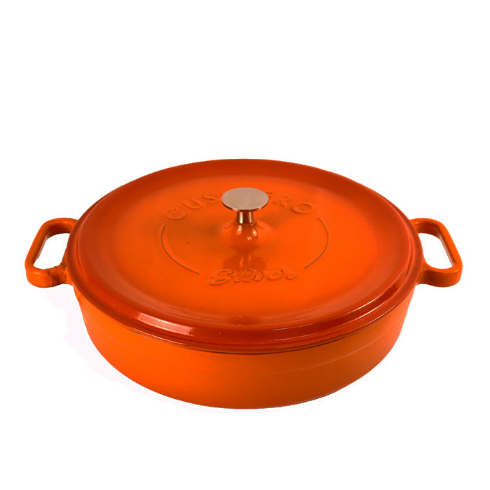 CAST IRON PAN 28 CM 3.4 LT ORANGE SIL-1428