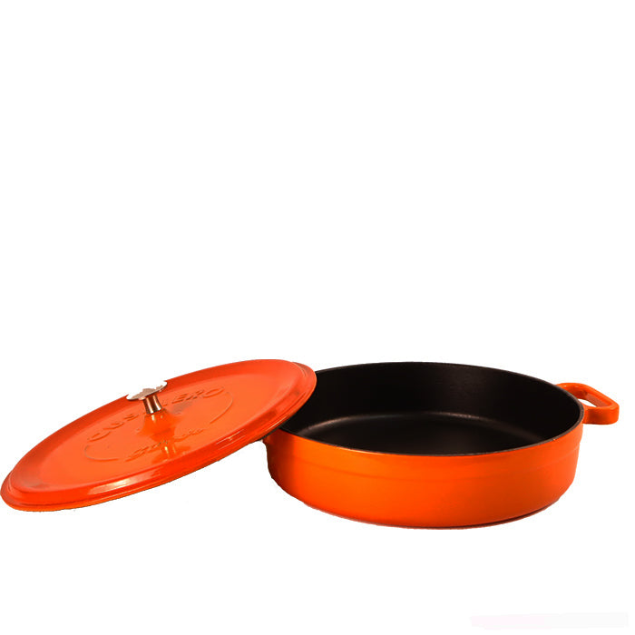 CAST IRON PAN 28 CM 3.4 LT ORANGE SIL-1428