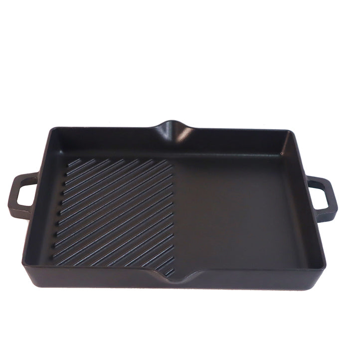 CAST IRON GRILL PAN 26x32 CM 2.6 LT BLACK SIL-2632YD