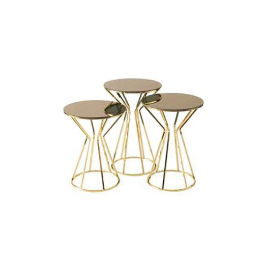 COFFE TABLE TRIPLE DRUM DESIGN