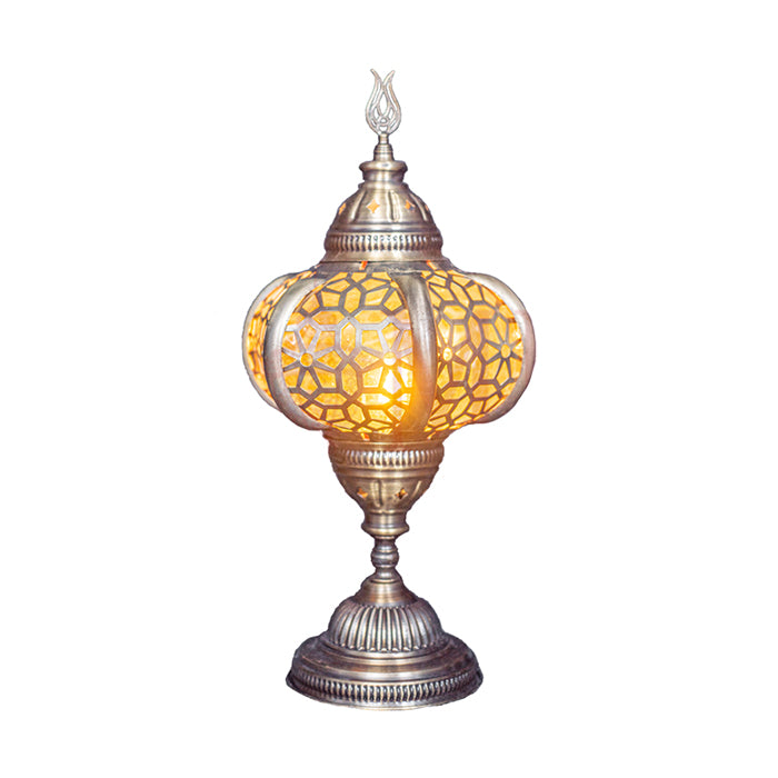 MOSAIC GLASS LASER DESIGN TABLE LAMP