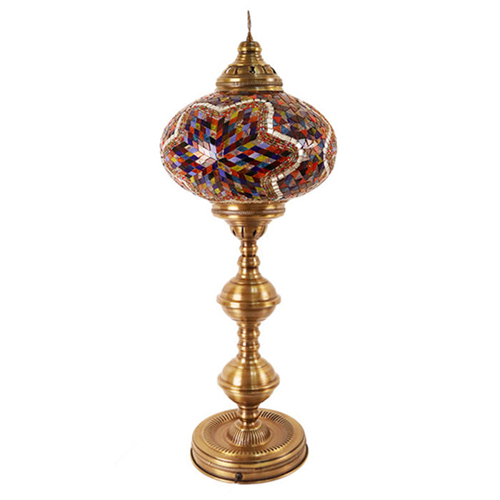 MOSAIC GLASS FLOOR LAMP ONE GLOBE BIG TWO SPHERE H:100 CM