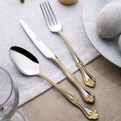 CUTLERY SET 89 PCS NEHIR LALEZAR DESIGN GOLD