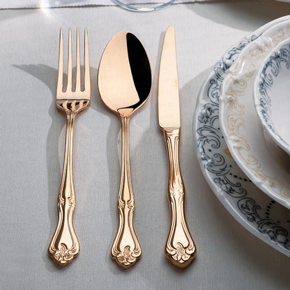 CUTLERY SET 89 PCS NEHIR LALEZAR DESIGN GOLD