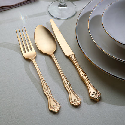 CUTLERY SET 89 PCS NEHIR LALEZAR DESIGN GOLD