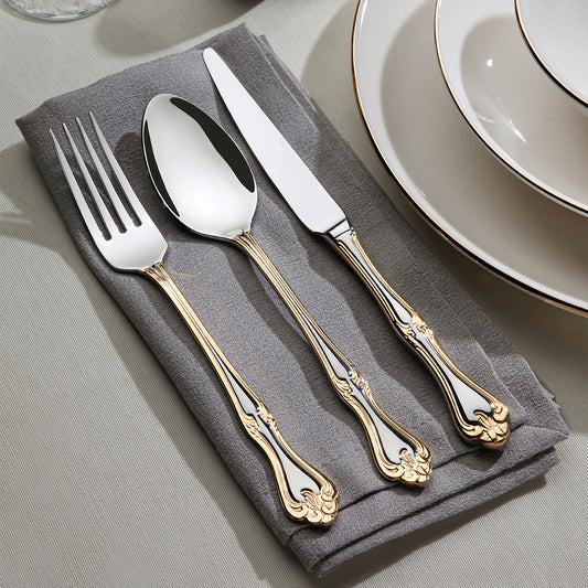 CUTLERY SET 89 PCS NEHIR LALEZAR DESIGN GOLD