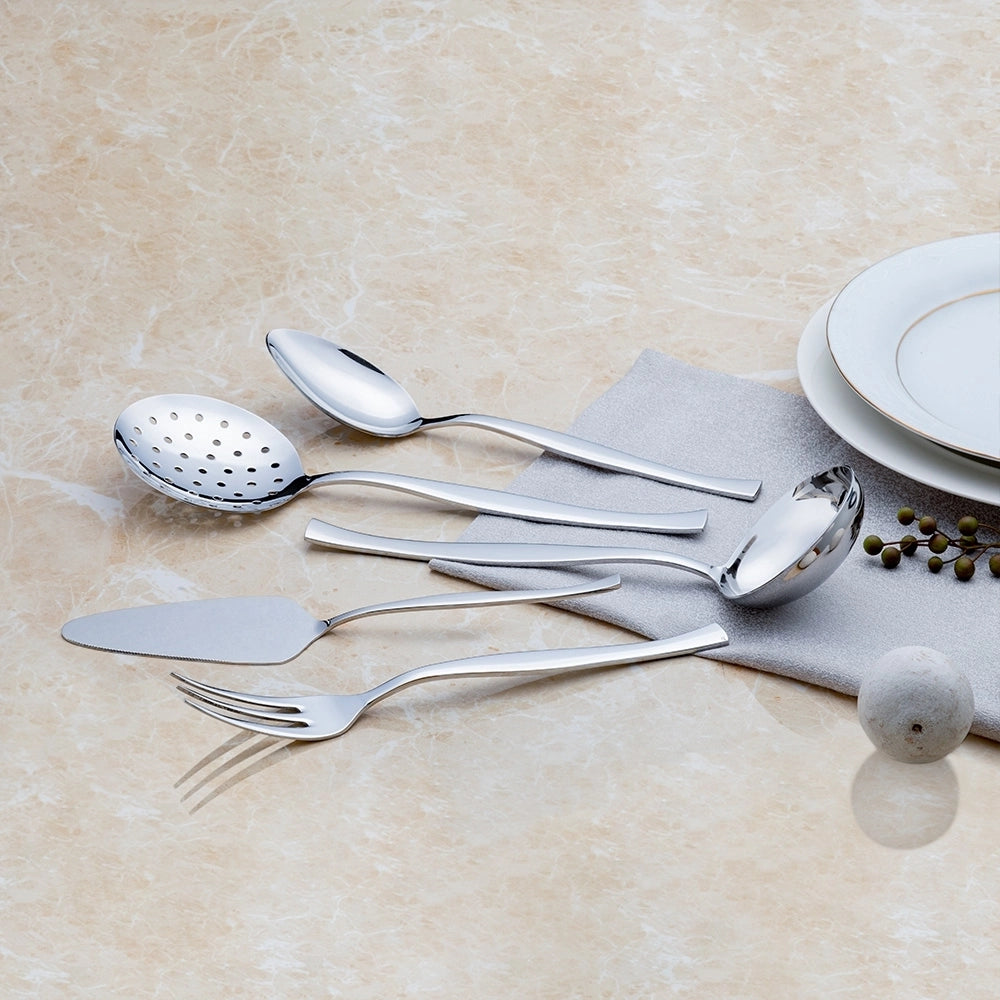 CUTLERY SET 84 PCS NEHIR ZARIF DESIGN SILVER MIRROR