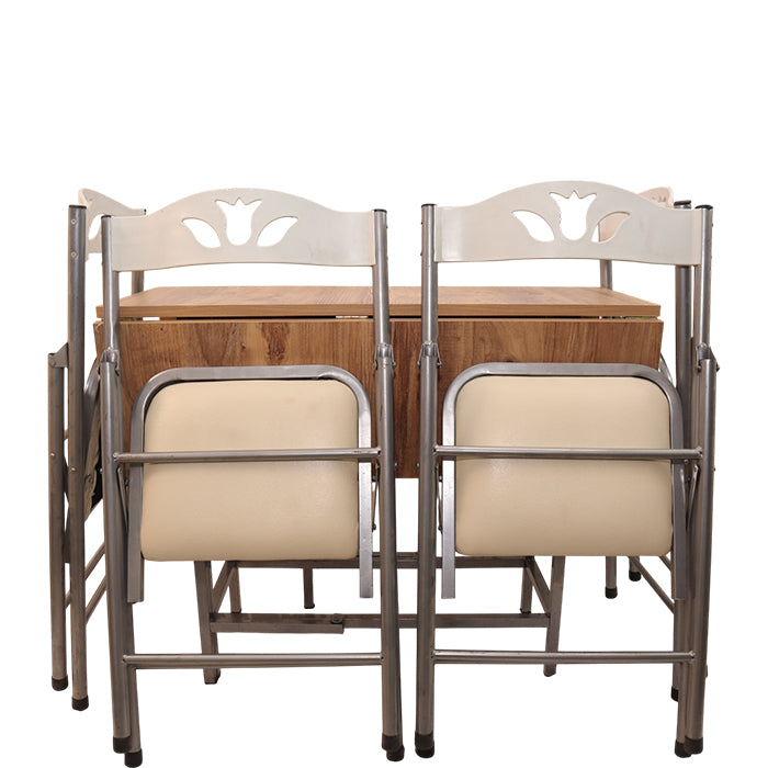 FOLDABLE DINING TABLE HAVE 4 CHAIRS