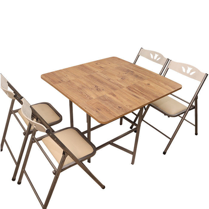 FOLDABLE DINING TABLE HAVE 4 CHAIRS