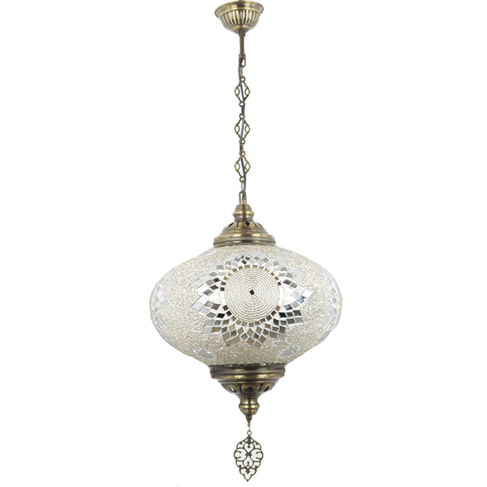 MOSAIC GLASS CHANDELIER ONE GLOBE