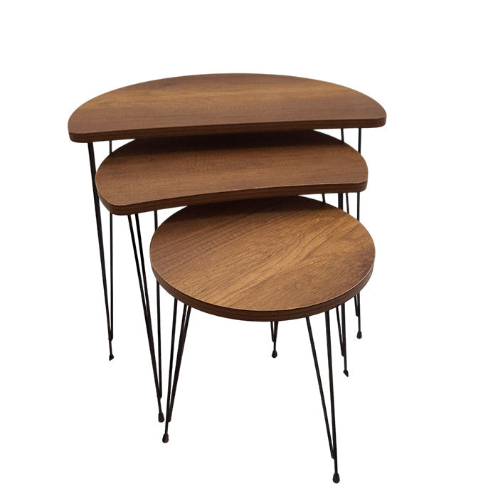 COFFE TABLE TRIPLE SET DESIGN DEMILUNE