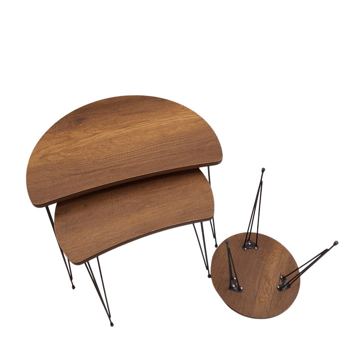 COFFE TABLE TRIPLE SET DESIGN DEMILUNE