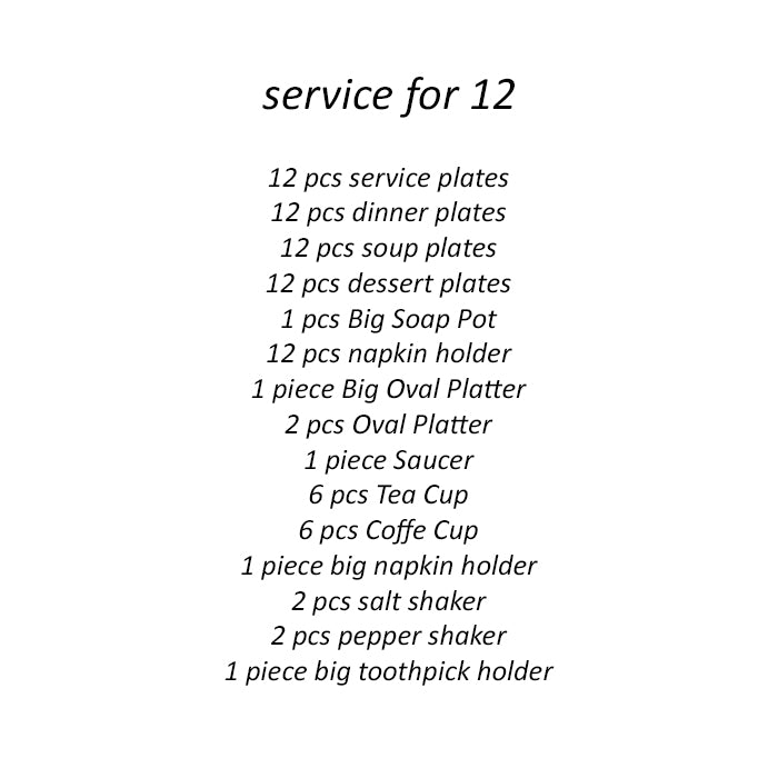 DINNER SET 98 PCS NICE DESIGN SILVER