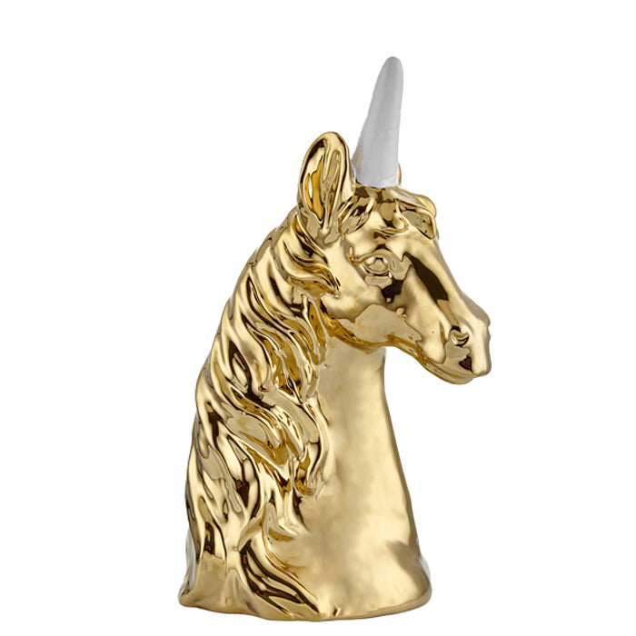 DECOR GOLD UNICORN 40 CM CEMILE