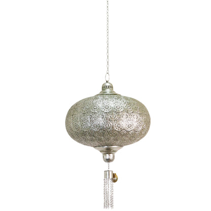 METAL CHANDELIER LASER DESIGN ONE GLOBE