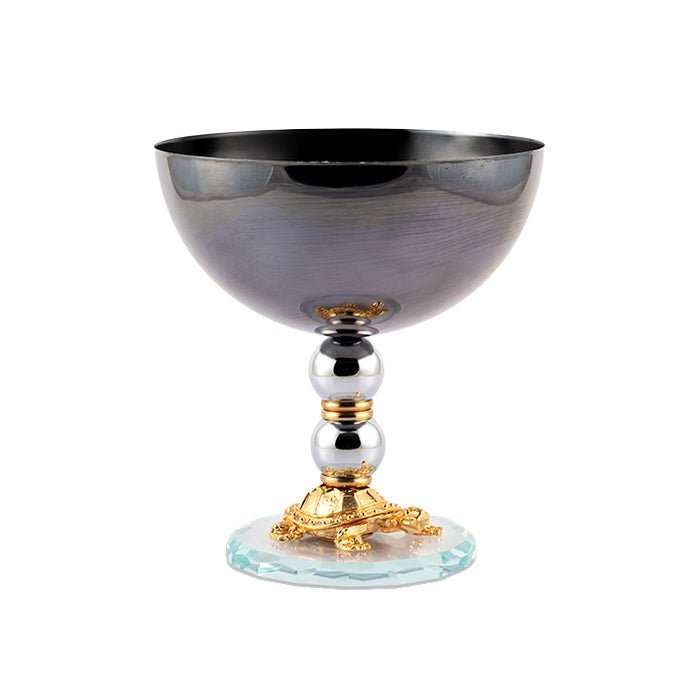 DECOR BOWL TORTOISE DESIGN DECOR TITANIUM 24 CM CEMILE