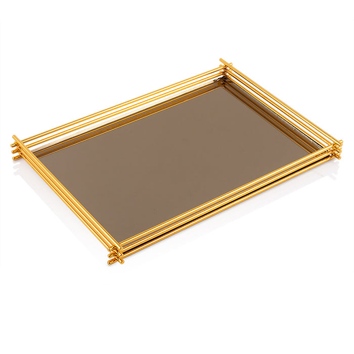 DECOR GOLD TRAY CEMILE
