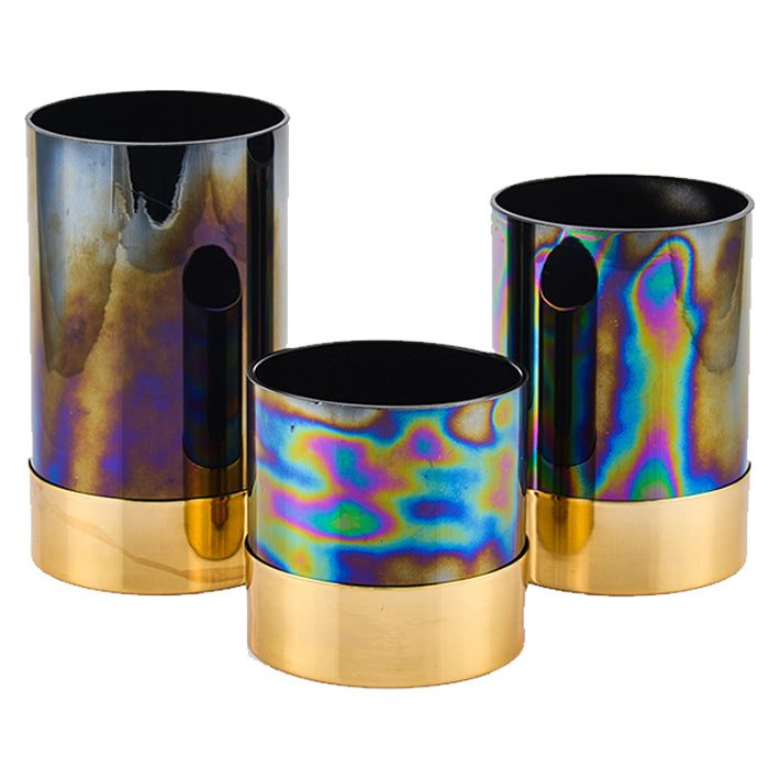 DECOR VASE GOLD AND BLACK CEMILE