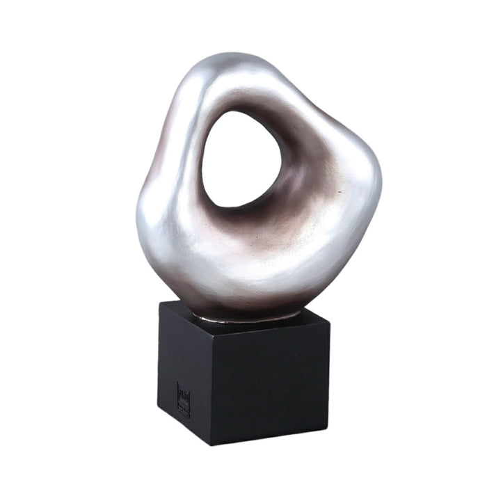 PTMD SCULPTURE DOLCEY SILVER DECOR 39 CM