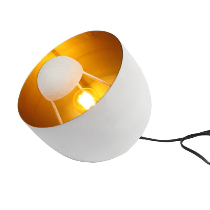 TABLE LAMP  EDWIN WHITE GOLD 22 CM