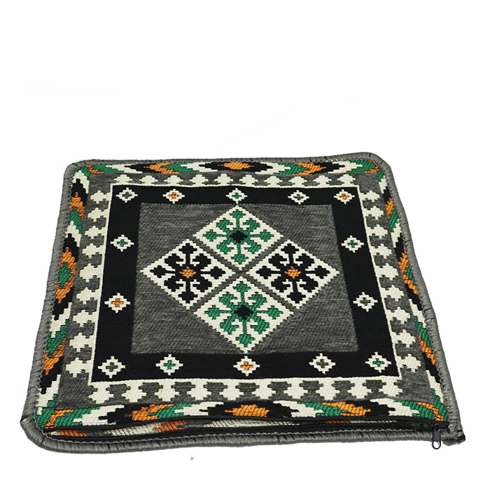 VELVET CUSHION COVER 45X45 CM GREY