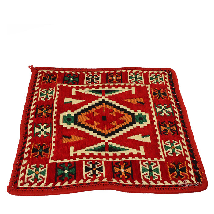 VELVET CUSHION COVER 45X45 CM RED