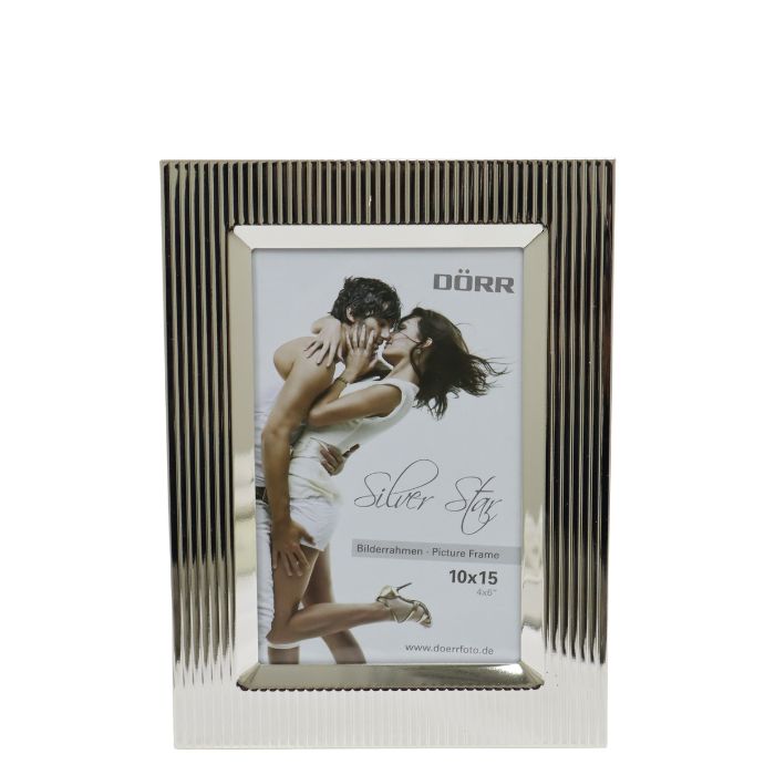 PHOTO FRAME 10X15CM SILVER STAR SLIVER