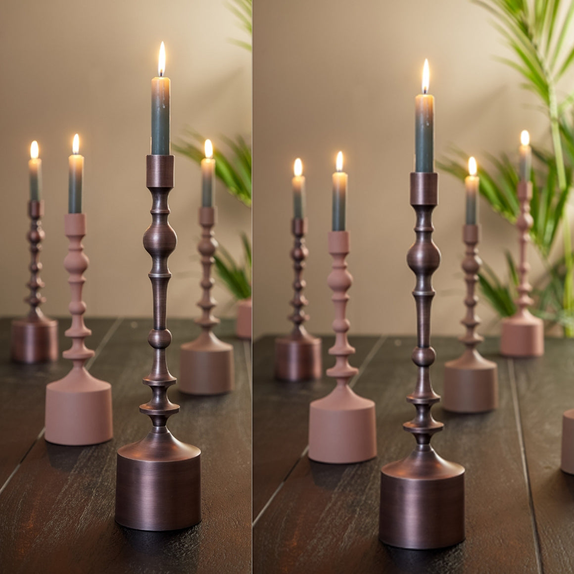 CANDLESTICK SHEVA COPPER DECOR 34 CM