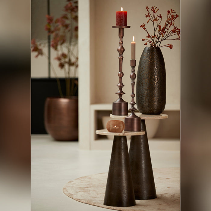 CANDLESTICK SHEVA COPPER DECOR 34 CM