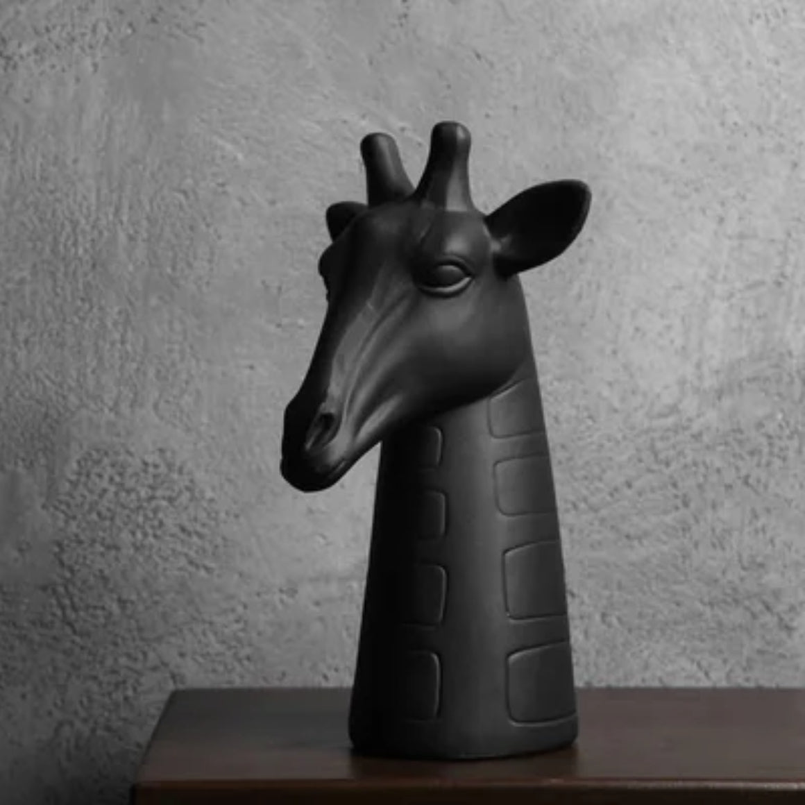 DECOR SCULPTURE GIAFFE BLACK