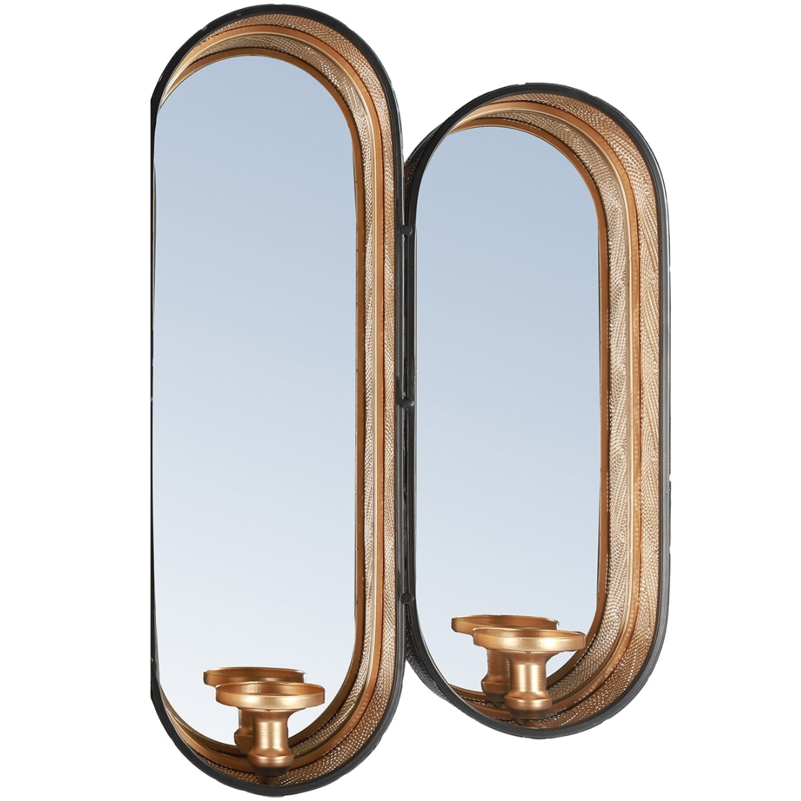 WALL DECOR WALL MIRROR CANDLE HOLDER 95 CM