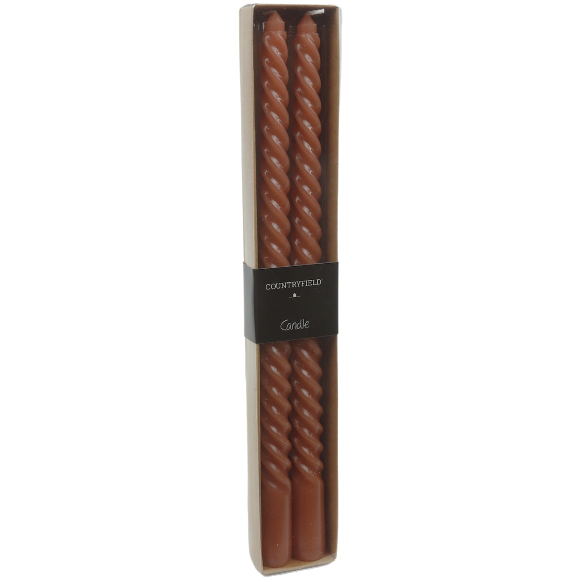 DINNER CANDLES AMBER 30 CM 2 PCS SET