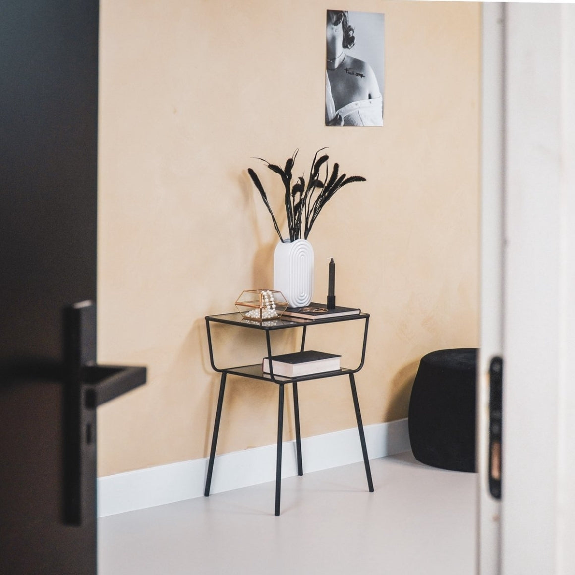 SIDE TABLE  METAL BLACK 60 CM