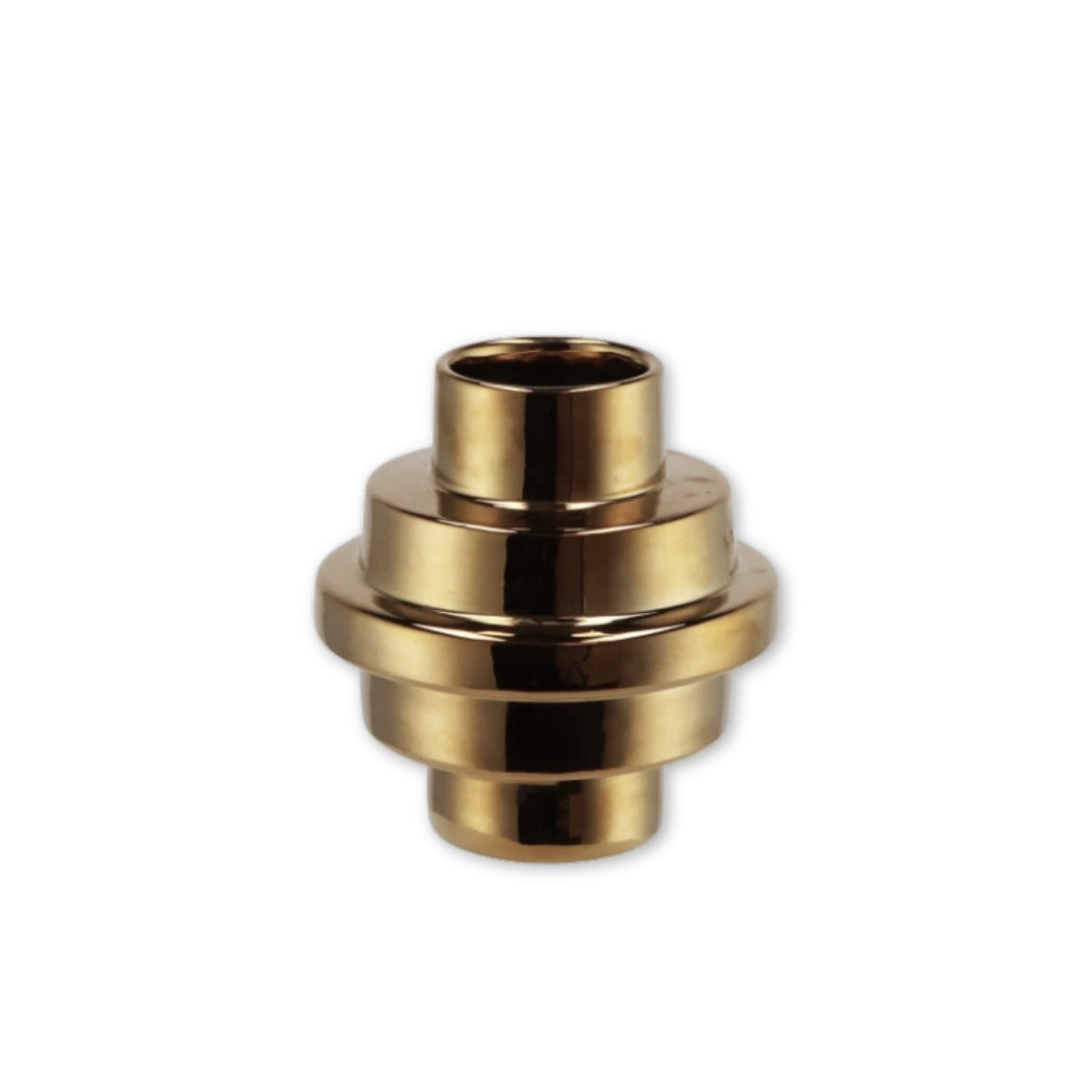 STAIRS SHINY GOLD VASE  20CM