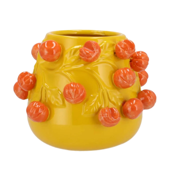MANDARIN YELLOW ORANGE VASE 24 CM