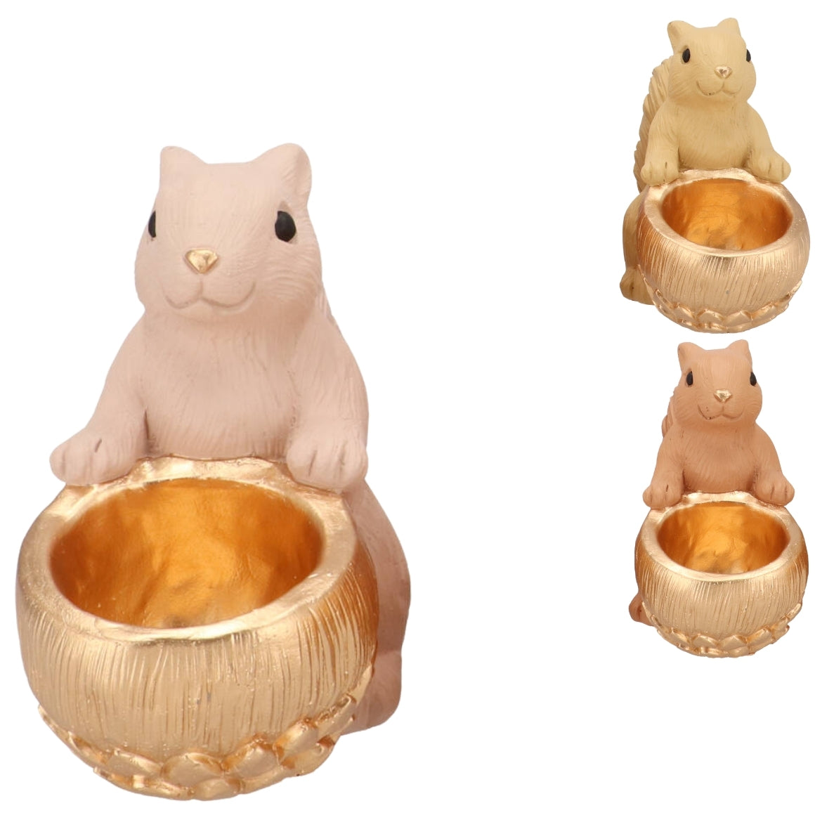 DECOR  BOWL JINGLE SQUIRREL SITTING 17 CM