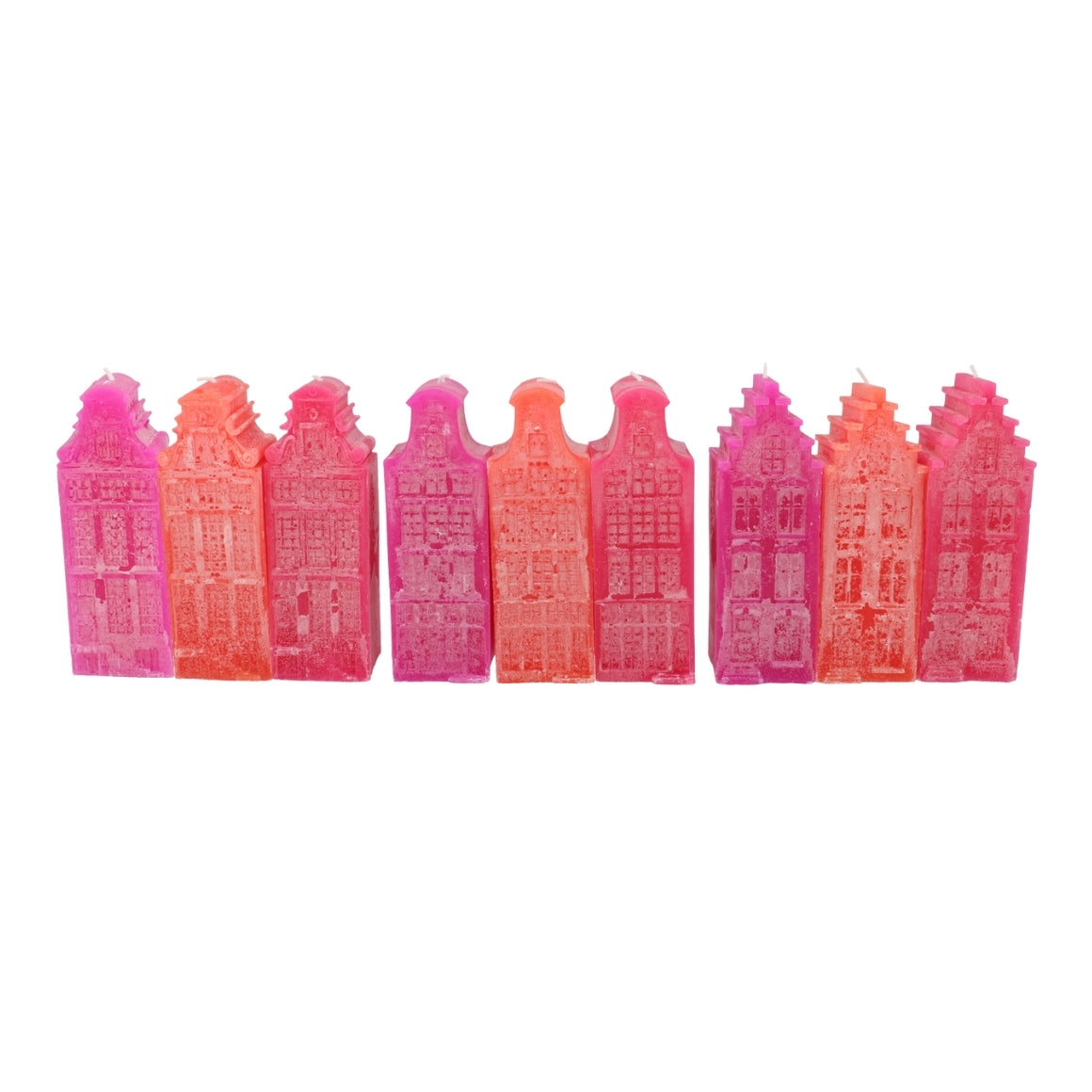 RED CANDLE AMSTERDAM HOUSE SHAPE 16 CM