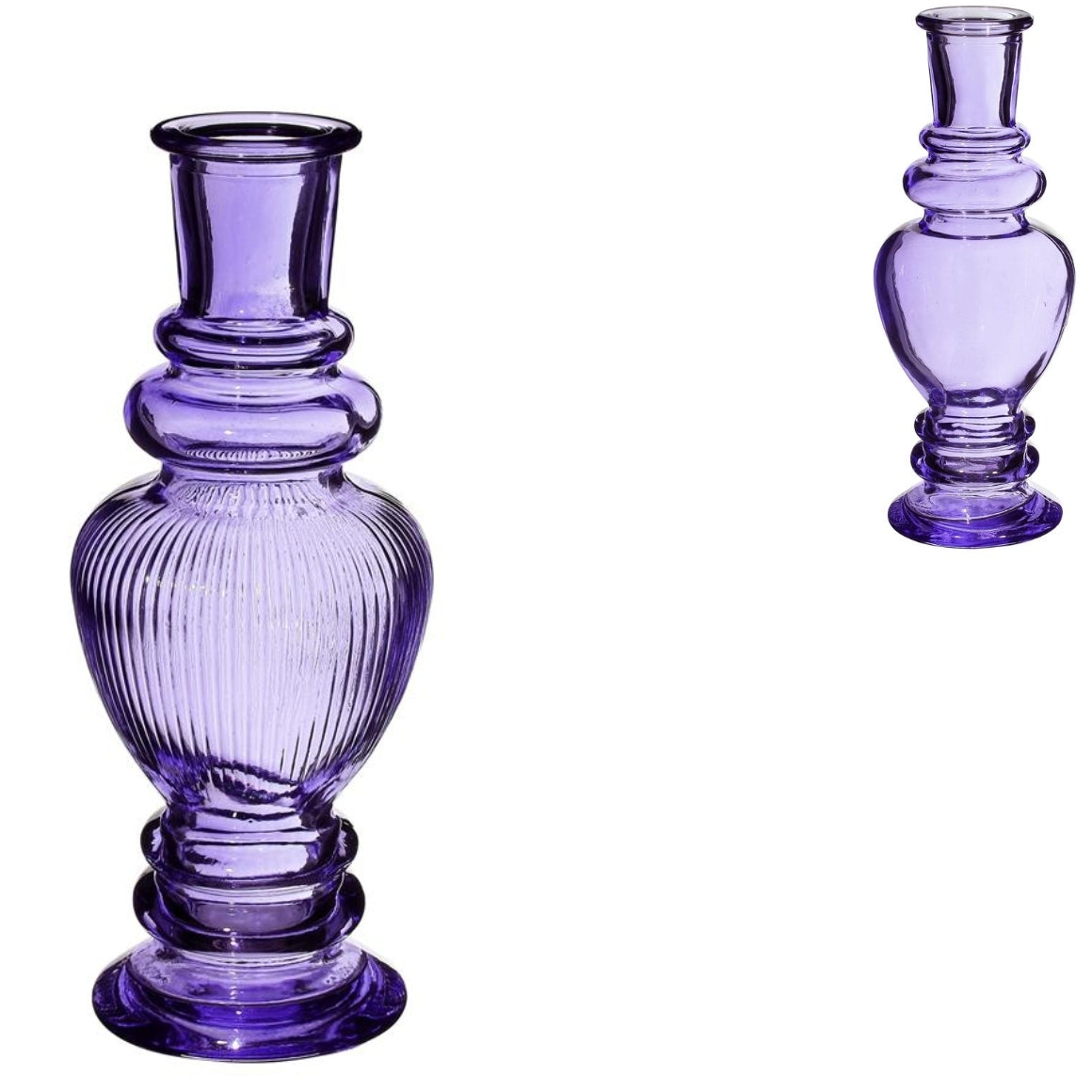 CANDLE HOLDER VENICE PURPLE VASE 23 CM