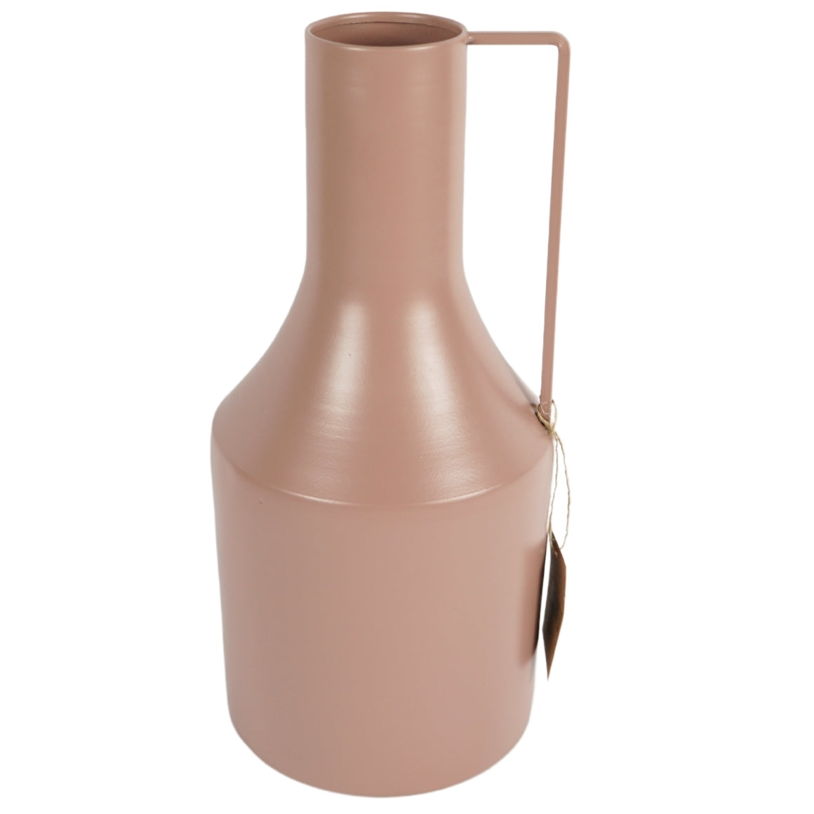 METAL PINK VASE  34 CM