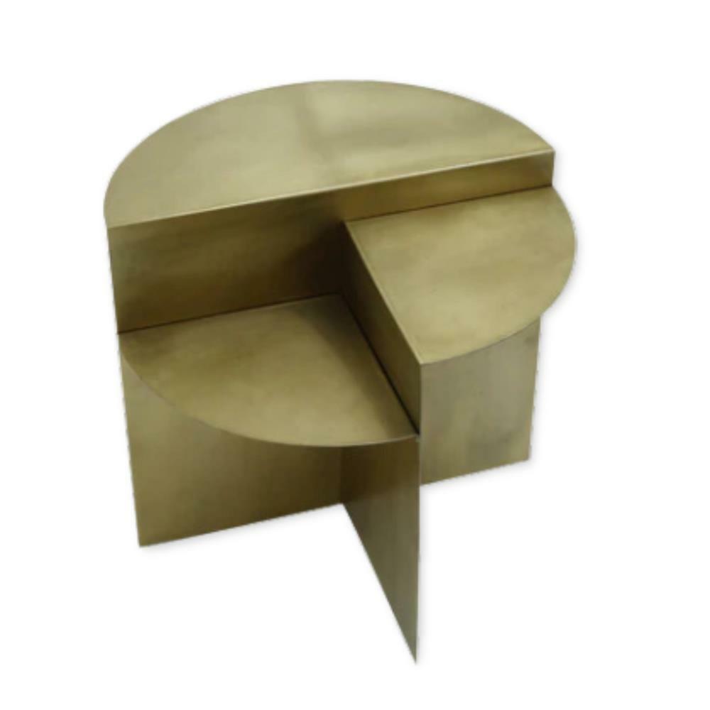 SIDE TABLE PTMD METAL GOLD 50 CM