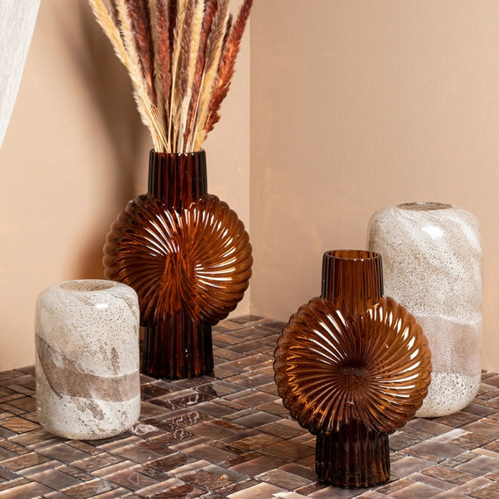 ZUGAR BROWN VASE 25CM