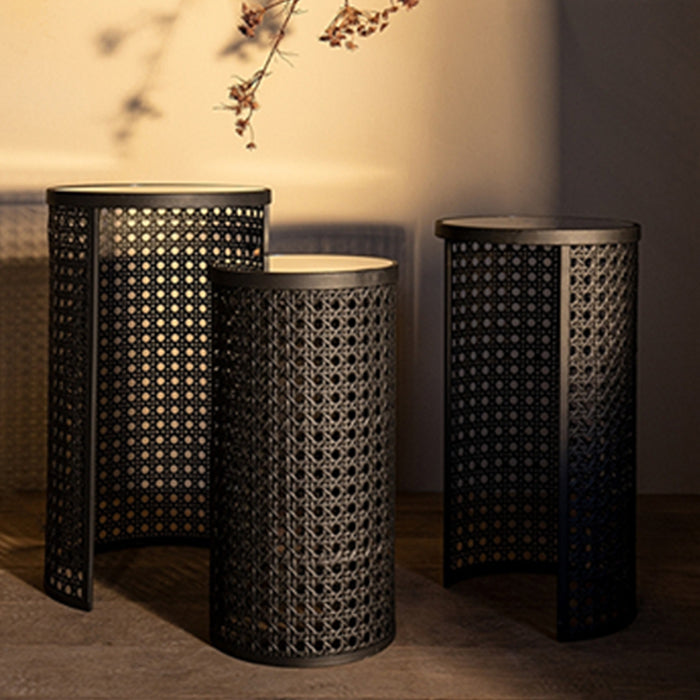 COFFEE TABLE BLACK 70 CM 3 PCS SET