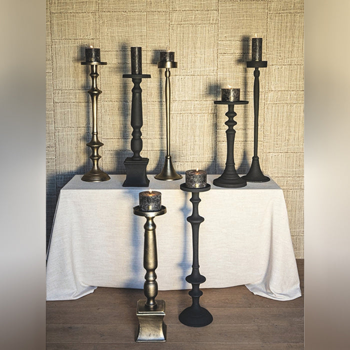CANDLESTICK STATCH ALUMINIUM BRASS DECOR 70 CM