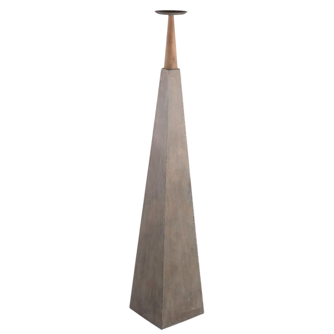 PTMD CANDLE HOLDER CINDER GRAY DECOR   120 CM