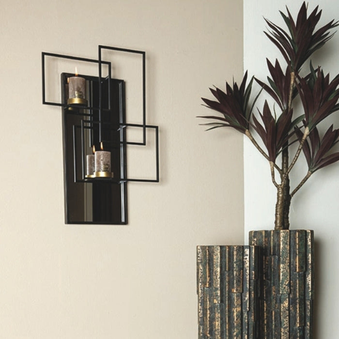WALL DECOR  PTMD WALL RACK TEALIGHT HOLDER 54 CM