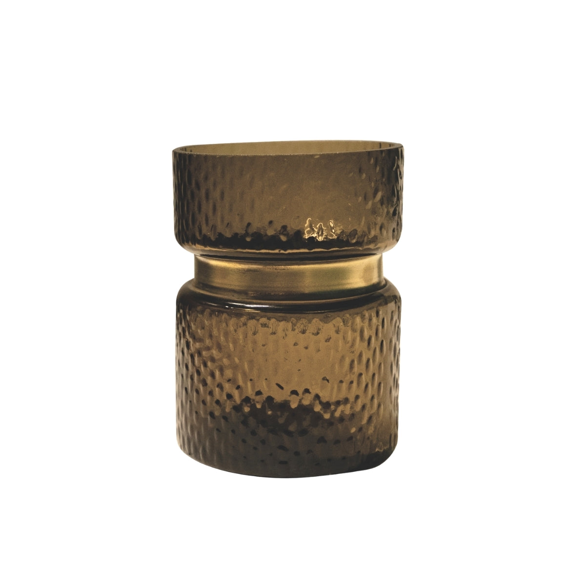 QUILIO STRAIGHT BROWN VASE 16CM
