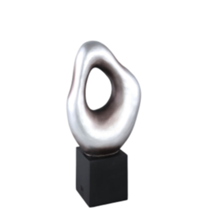 PTMD SCULPTURE DOLCEY SILVER DECOR 39 CM